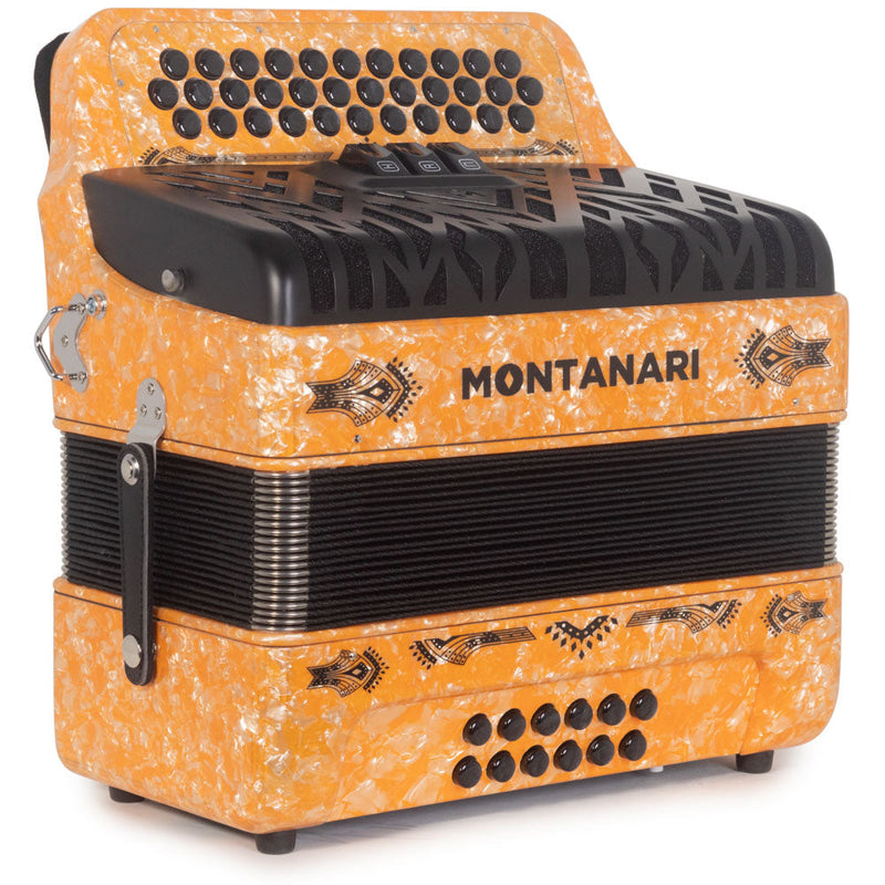 Montanari CM II Accordion 3 Switch 3412 EAD Orange-accordion-Montanari- Hermes Music