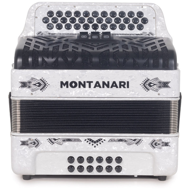 Montanari CM II Accordion 3 Switch 3412 EAD White-accordion-Montanari- Hermes Music