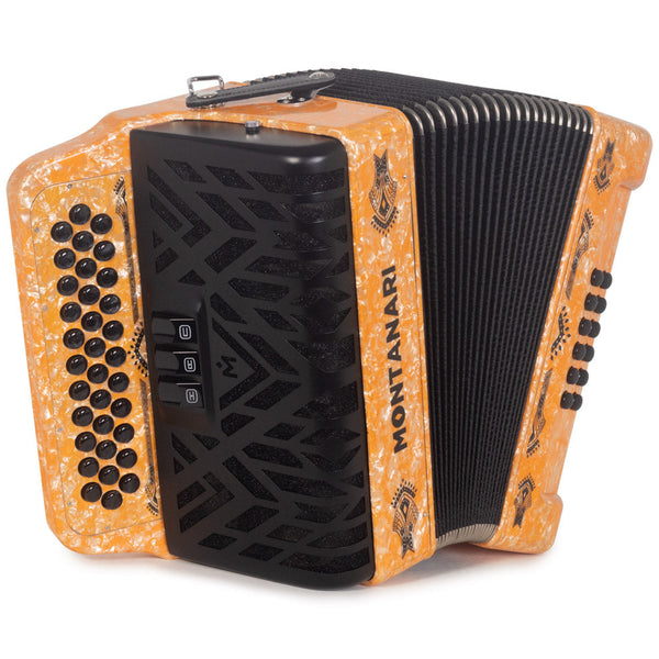 Montanari CM II Accordion 3 Switch 3412 FBE Orange-accordion-Montanari- Hermes Music