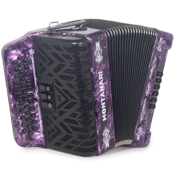 Montanari CM II Accordion 3 Switch 3412 FBE Purple-accordion-Montanari- Hermes Music