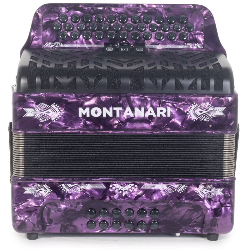 Combo Montanari CM II 3412 con Micrófono Harmonik FBE Purple-accordion-Hermes Music- Hermes Music