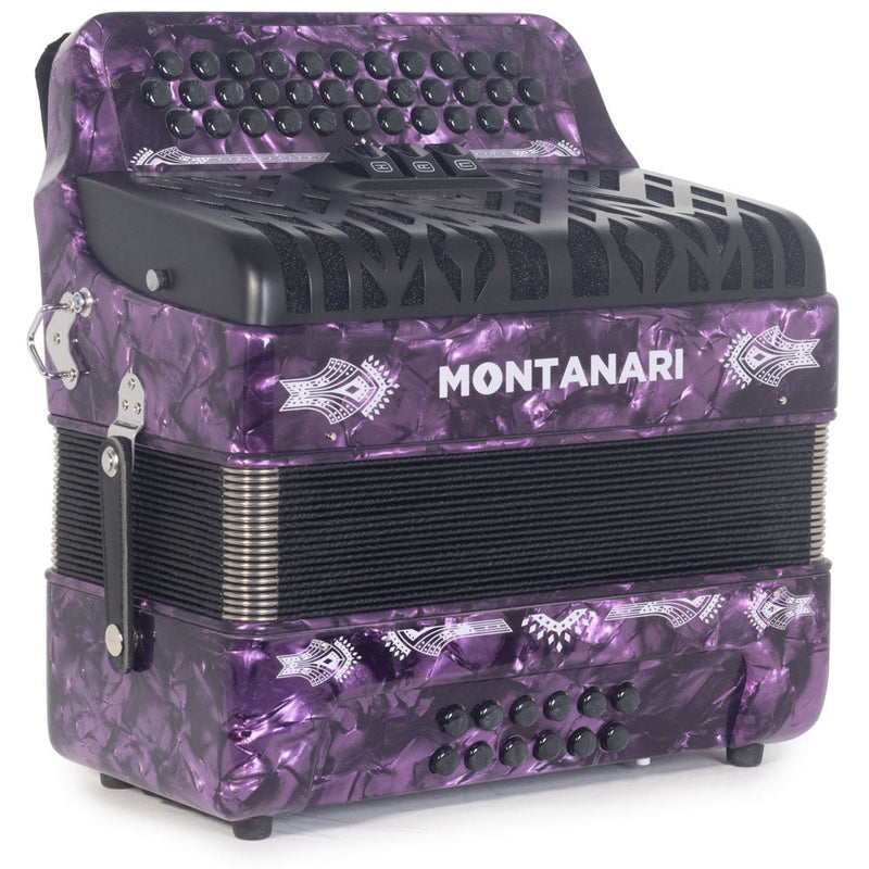 Combo Montanari CM II 3412 con Micrófono Harmonik FBE Purple-accordion-Hermes Music- Hermes Music