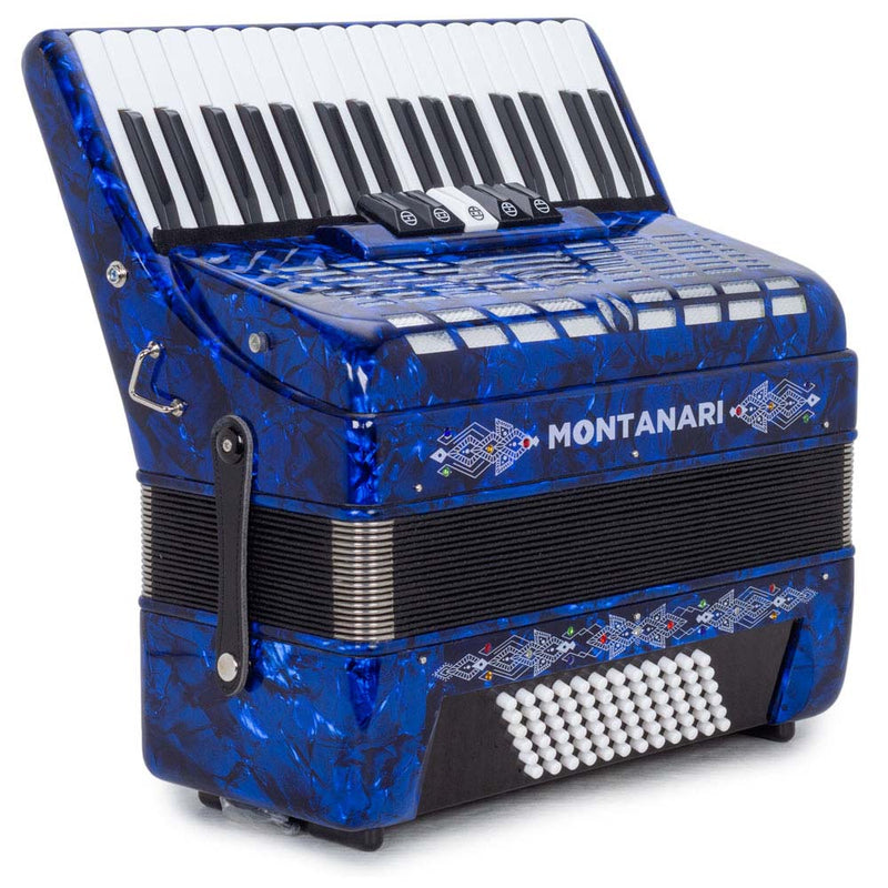 Montanari Piano Accordion 5 Switch 72 Bass 34 Keys Blue-accordion-Montanari- Hermes Music