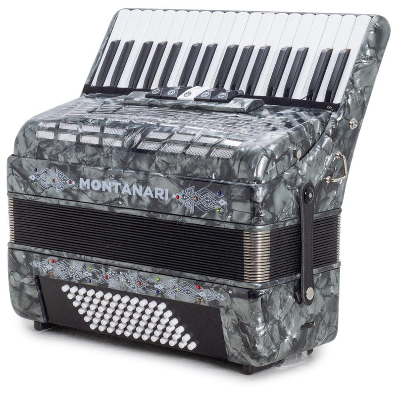 Montanari Piano Accordion 5 Switch 72 Bass 34 Keys Gray-accordion-Montanari- Hermes Music