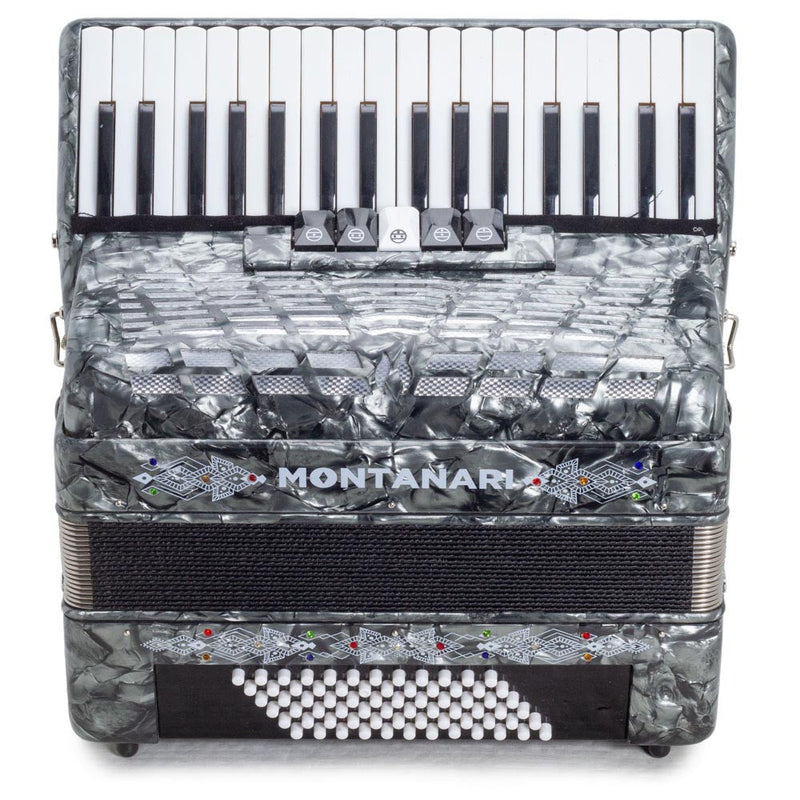 Montanari Piano Accordion 5 Switch 72 Bass 34 Keys Gray-accordion-Montanari- Hermes Music