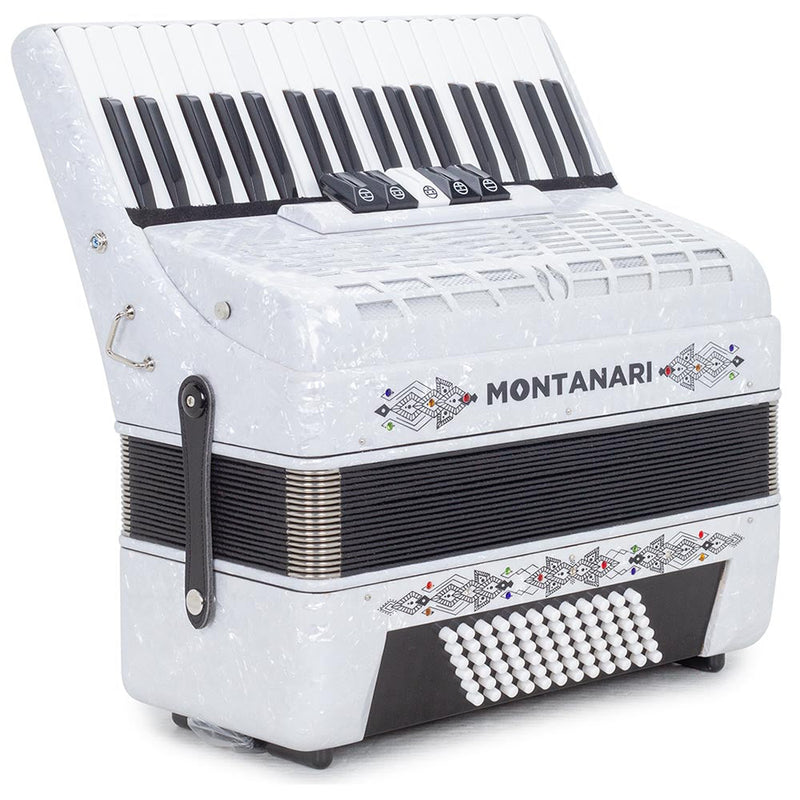 Montanari Piano Accordion 5 Switch 72 Bass 34 Keys White-accordion-Montanari- Hermes Music