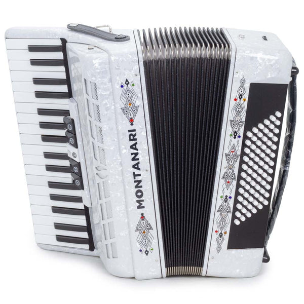 Montanari Piano Accordion 5 Switch 72 Bass 34 Keys White-accordion-Montanari- Hermes Music
