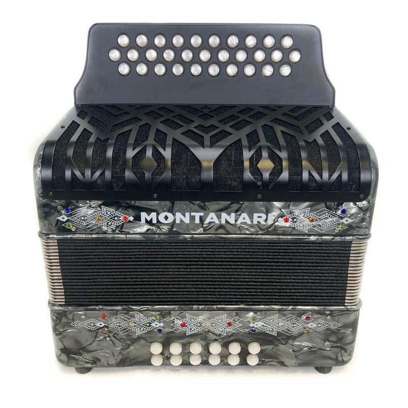Montanari Vallenato Accordion No Switch GCF Gray-accordion-Montanari- Hermes Music