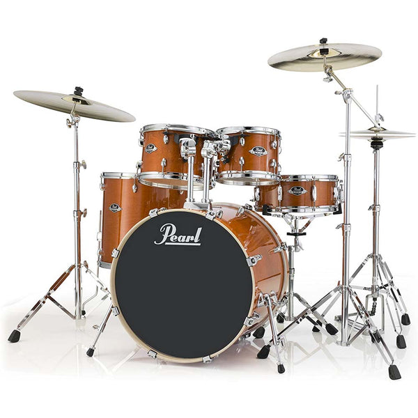 Pearl Export EXL 5-piece Drum Set with Hardware - Honey Amber - No Cymbals-drumset-Pearl Drums- Hermes Music