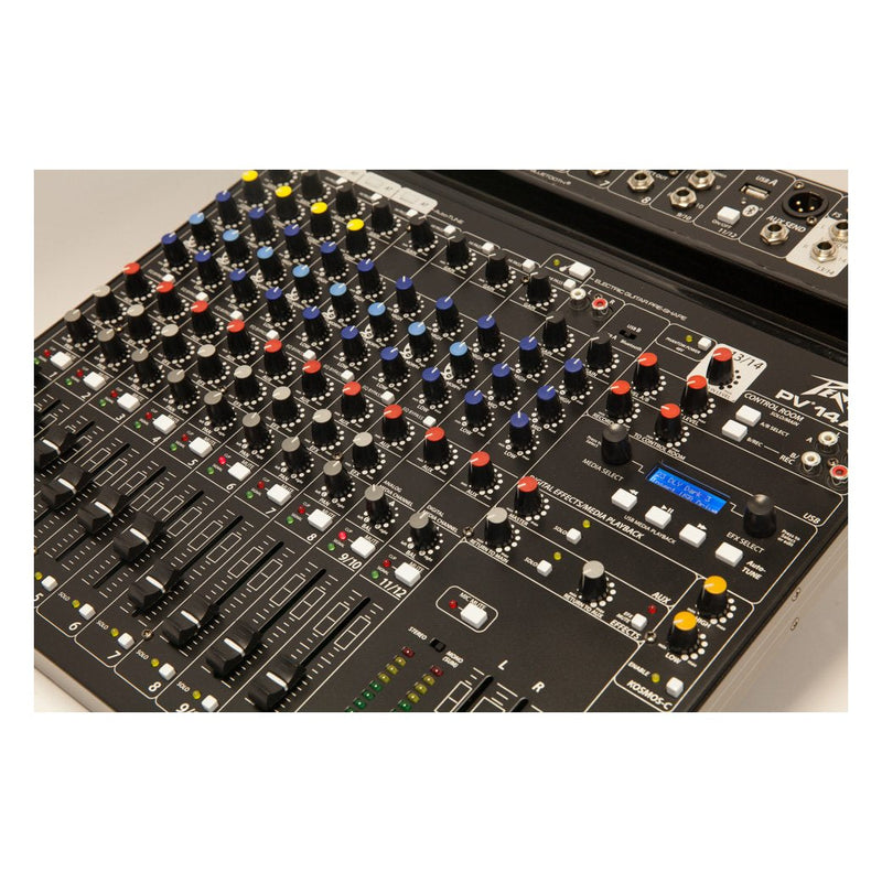 Peavey PV14AT 14-Channel Mixer with Bluetooth and Antares Auto-Tune-mixer-Peavey- Hermes Music
