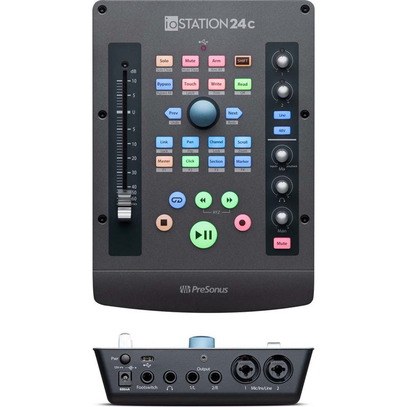 PreSonus ioStation 24c 2x2 USB-C Audio Interface and Production Controller-interface-Presonus- Hermes Music