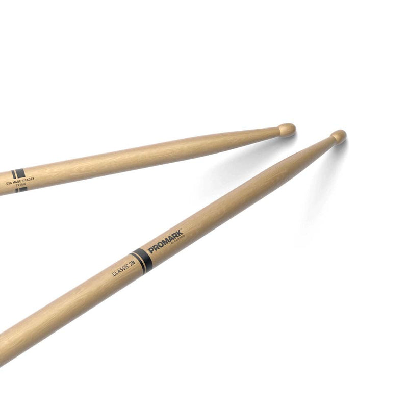 Promark TX2BW American Hickory Wood Tip Drumsticks-accessories-Daddario- Hermes Music