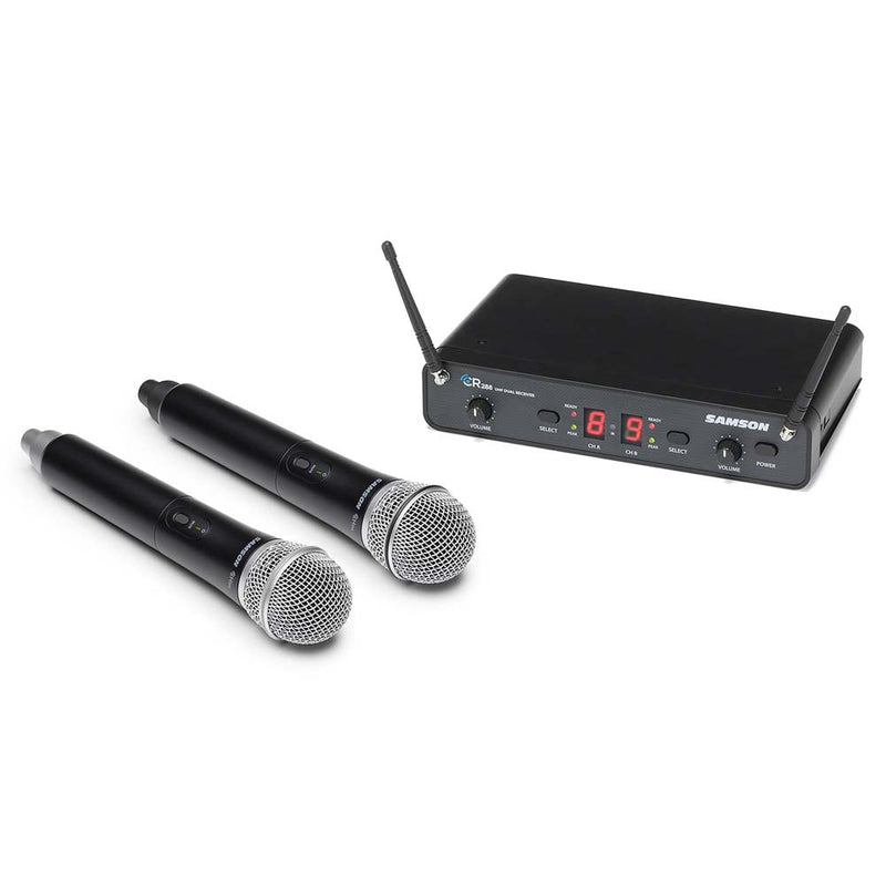 Samson Concert 288 SWC288HQ6 UHF Dual-Handheld Wireless System-microphone-Samson- Hermes Music