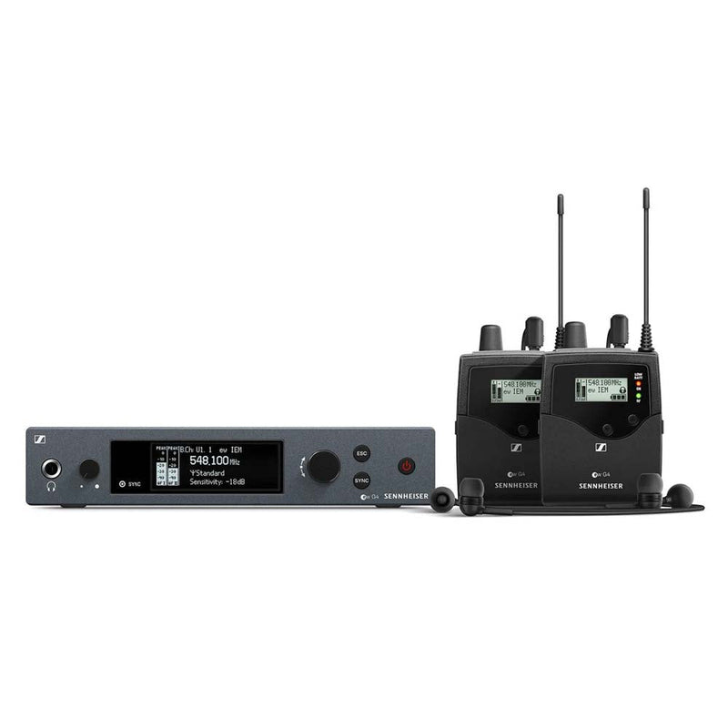 Sennheiser EW IEM G4-TWIN Wireless In-Ear Monitoring System A1 Band (470-516MHz)-wireless system-Sennheiser- Hermes Music