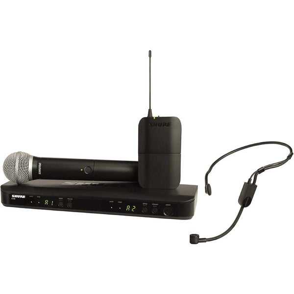 Shure BLX1288/PGA31 Dual-Channel Wireless Combo Headset & Handheld Microphone System-wireless system-shure- Hermes Music