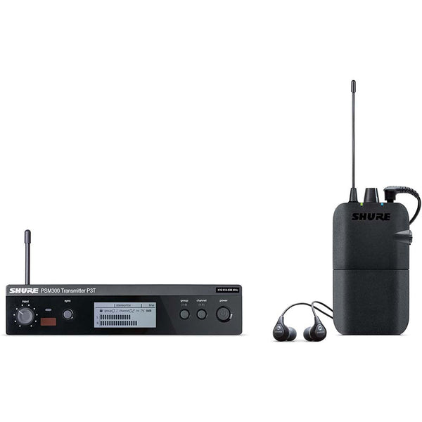 Shure P3TR112GR PSM300 Wireless Stereo Personal Monitor System with SE112-GR Earphones-wireless system-Shure- Hermes Music