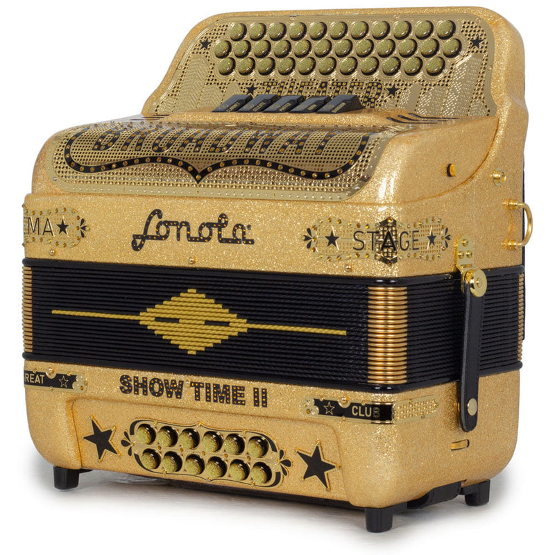 Sonola Broadway Accordion 5 Switch FBE Gold-accordion-Sonola- Hermes Music