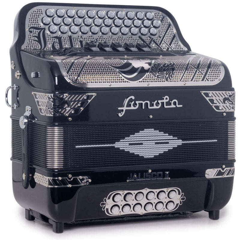 Sonola Jalisco Special Edition Accordion 5 Switch EAD Black with Silver-accordion-Sonola- Hermes Music