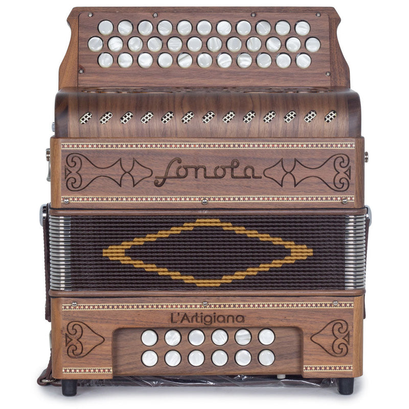 Sonola L'Artigiana Accordion No Switch EAD Wood with White Grill-accordion-Sonola- Hermes Music