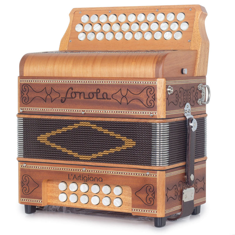 Sonola L'Artigiana Accordion No Switch FBE Light Wood with Black Grill-accordion-Sonola- Hermes Music