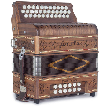 Sonola L'Artigiana Accordion No Switch FBE Wood with Black Grill-accordion-Sonola- Hermes Music