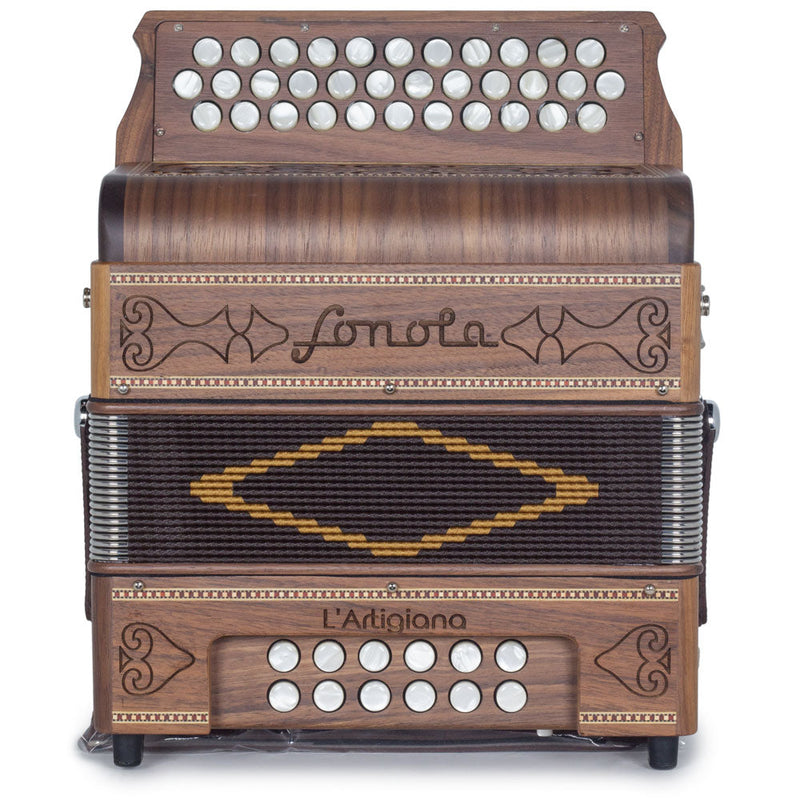 Sonola L'Artigiana Accordion No Switch FBE Wood with Black Grill-accordion-Sonola- Hermes Music