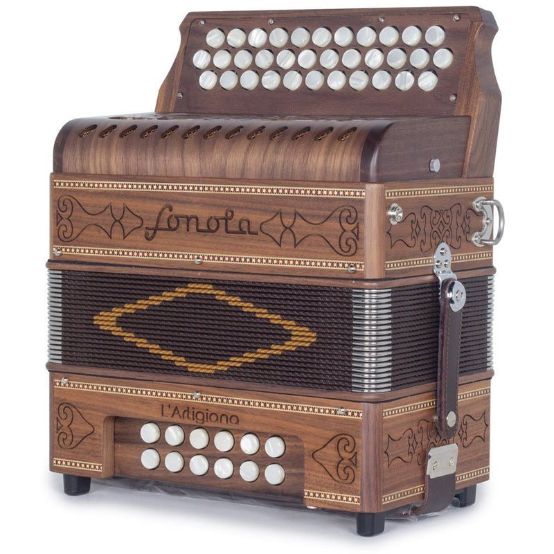 Sonola L'Artigiana Accordion No Switch FBE Wood with Black Grill-accordion-Sonola- Hermes Music