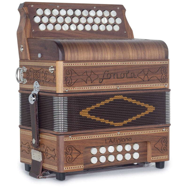 Sonola L'Artigiana Accordion No Switch FBE Wood with Black Grill-accordion-Sonola- Hermes Music