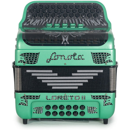 Sonola Loreto II Compact II Accordion 5 Switch FBE Light Green with Black-accordion-Sonola- Hermes Music