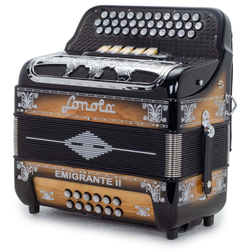 Sonola Onlywood Emigrante II Accordion 5 Switch GCF Silver-accordion-Sonola- Hermes Music