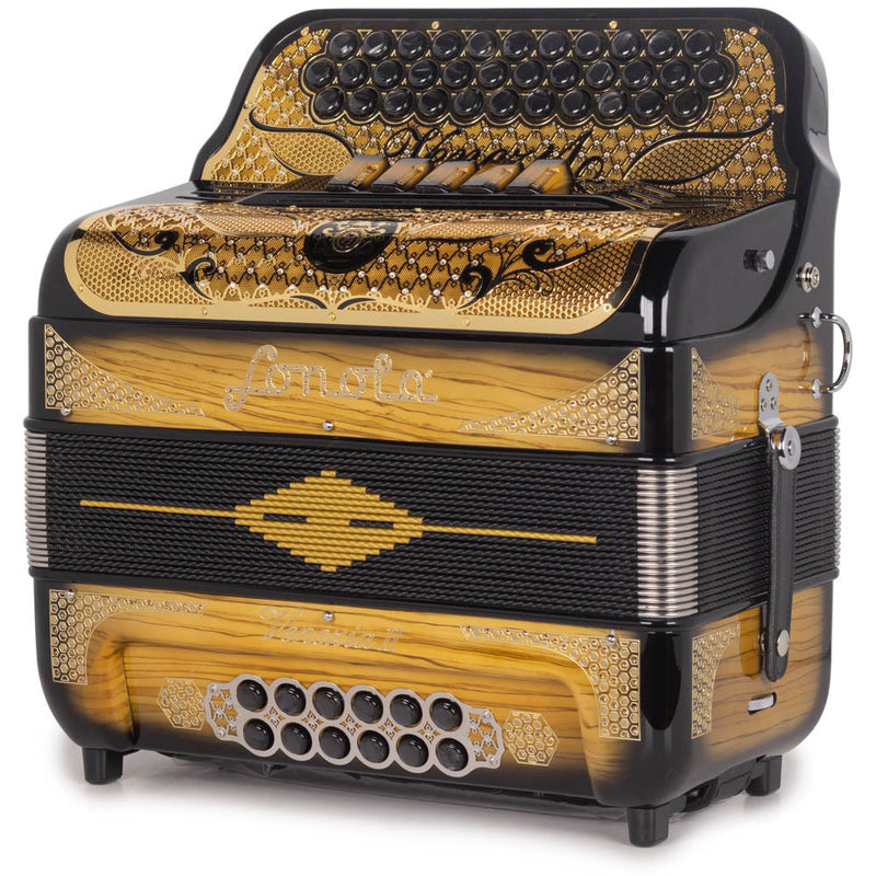 Sonola Onlywood Venezia II Accordion 5 Switch GCF Gold Wood-accordion-Sonola- Hermes Music
