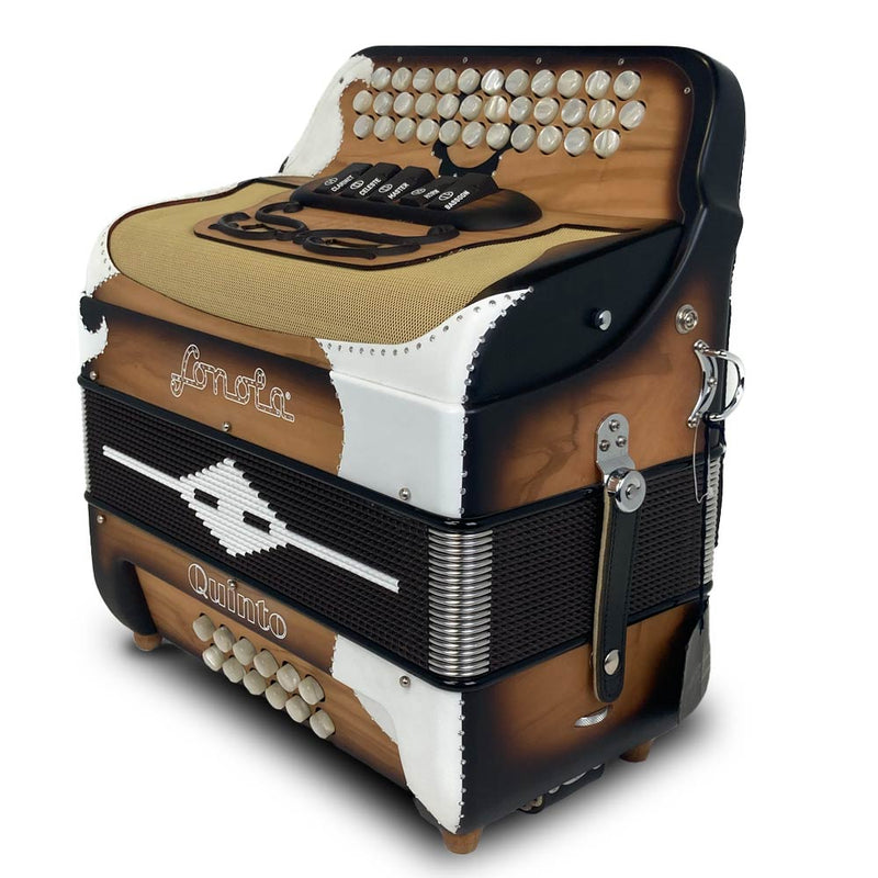 Sonola Quinto Accordion GCF 5 Switch Matte White with Chrome-accordion-Sonola- Hermes Music