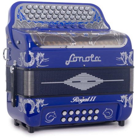 Sonola Royal II Accordion 5 Switch EAD Blue with Silver-accordion-Sonola- Hermes Music