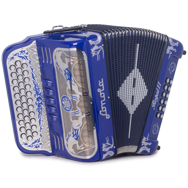 Sonola Royal II Accordion 5 Switch EAD Blue with Silver-accordion-Sonola- Hermes Music