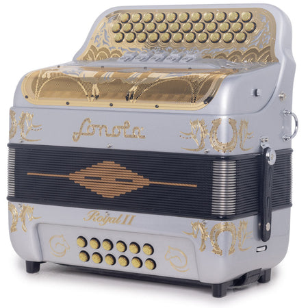 Sonola Royal II Accordion 5 Switch EAD Silver with Gold-accordion-Sonola- Hermes Music