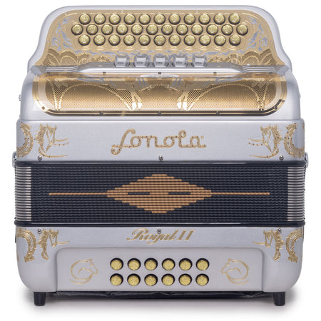 Sonola Royal II Accordion 5 Switch EAD Silver with Gold-accordion-Sonola- Hermes Music