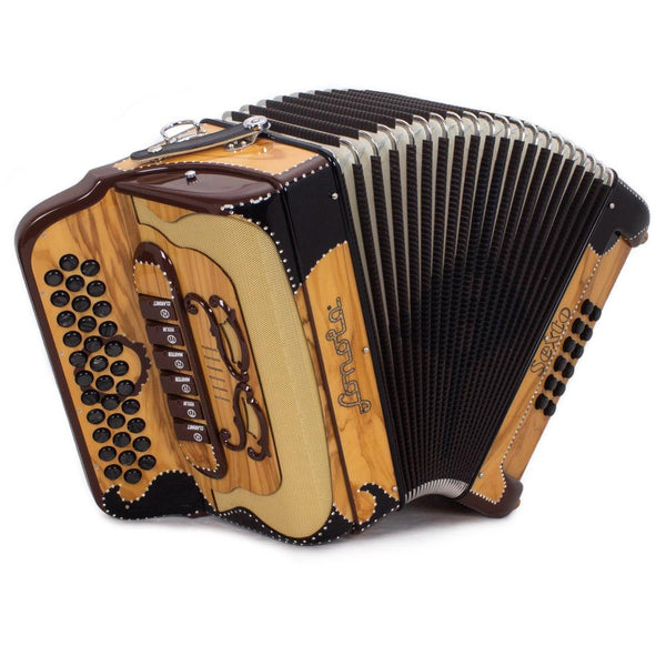 Sonola Sexto Accordion 6 Switches FBE/EAD Wood with Black-accordion-Sonola- Hermes Music