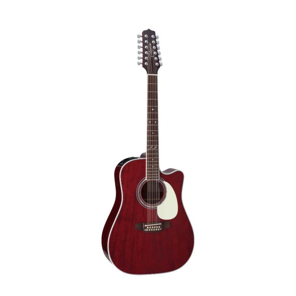 Takamine JJ325SRC-12 John Jorgenson, 12-String Acoustic-Electric Guitar - Gloss Red-guitar-Takamine- Hermes Music