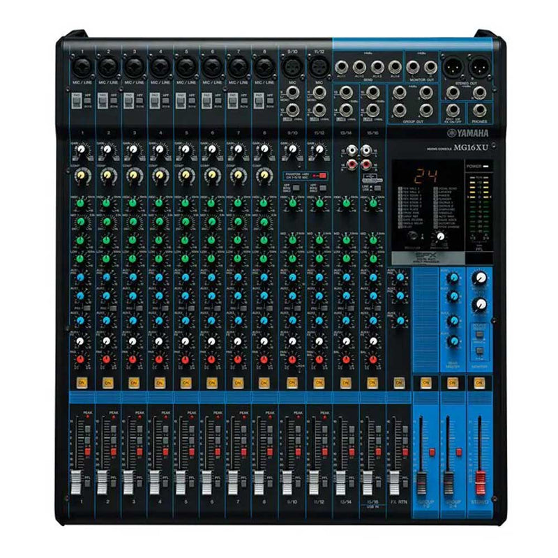 Yamaha MG16XU 16 Channel Mixer with USB and Effects-mixer-Yamaha- Hermes Music