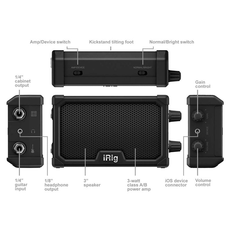 iRig Nano Amp Black-speaker-IK Multimedia- Hermes Music